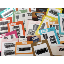 1960s Binson product range folders flyers 1