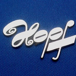 Vintage 1960s Hopf guitar bass logo made in Germany 1