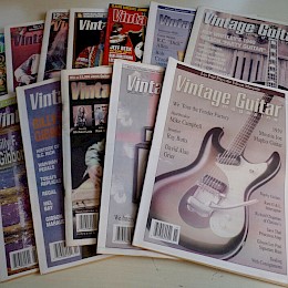 14 - Vintage Guitar Magazines -Oct Nov Dec '94, Jan febr 2x May '95, March '96, Nov Dec '99, febr 03, April Dec '05, March '13 1