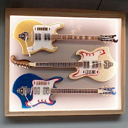 3 different versions of 60s Melody guitars including display 1