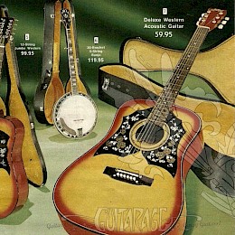 1970er Teisco Kay Airline Harmony floral gold guitar pickguard schlagbrett 2