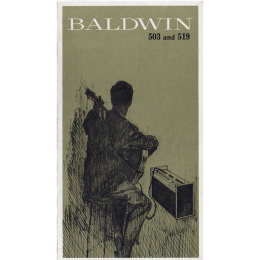 1966 Balwin model 503 & 519 guitar bass folded brochure, made in USA
