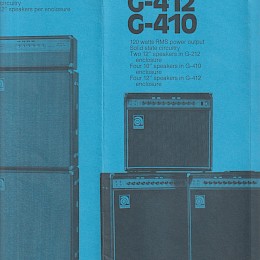1983 '84 Ampeg guitar bass amp folded brochures, made in USA 2