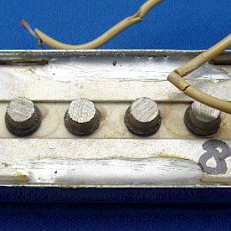 Schaller chrome & white bass guitar pickup tonabnehmer 1960 - 70s made in Germany 8