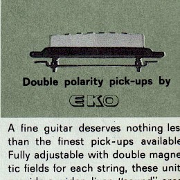 Eko guitar pickup tonabnehmer gitarre as used on 500 700 series black 1