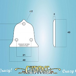 Eko guitar / bass truss rod covers dimensions