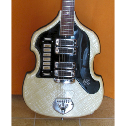 Alvaro Bartolini white perloid violin guitar 2