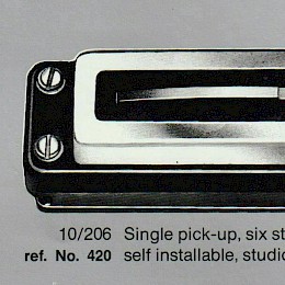 1960s NOS boxed chrome Schaller singlecoil guitar pickup type 10-206 f