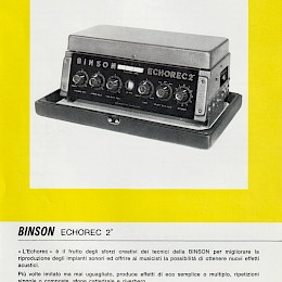 Binson Echorec 2 doublesided flyer - Italian, English, French, German 24,5x17cm - 19 euro!