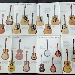 1969 Eko acoustic guitar Western folk Classic Studio Mandolini Ukelele Banjo product range poster 1