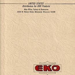 Vintage 1968 Eko guitar & bass catalogs - brochure - flyer - signed letter 1a