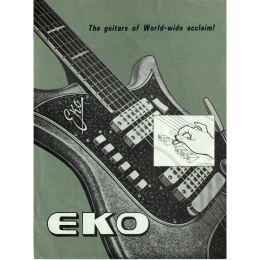 1963 Eko guitar & bass brochure made in Italy 1