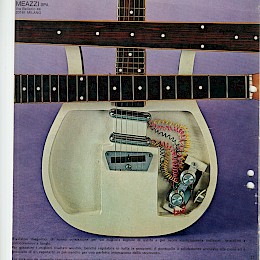 1972 Meazzi Dynelectron guitars basses folded brochure 4