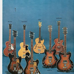 1960s Meazzi guitar basses full range product line folded brochure 1