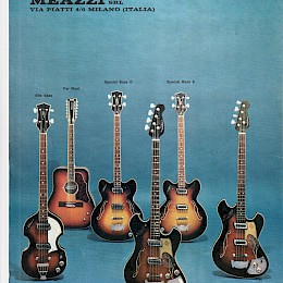 1960s Meazzi guitar basses full range product line folded brochure 4