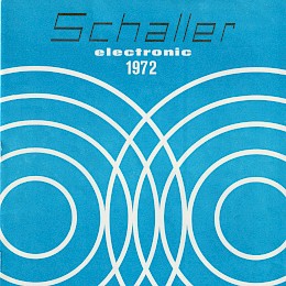 1972 Schaller Electronic Gesangs- und Orchester- Geräte programm catalog 1