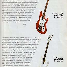 1971 Yamaha guitar, bass & amp brochure 3