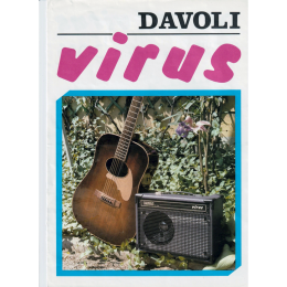 1970s Davoli Virus bass, Virus 50, Virus 25 double sided product flyer 1