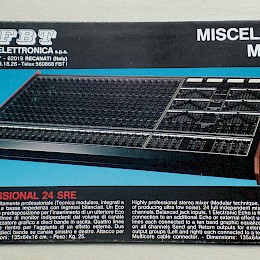 1981 FBT Mixers 24SRE, 18SRE, 12SR, Personal mix, D/61T, R/21, Echo EEX/300 product range folded brochure 66x23,5cm unfolded