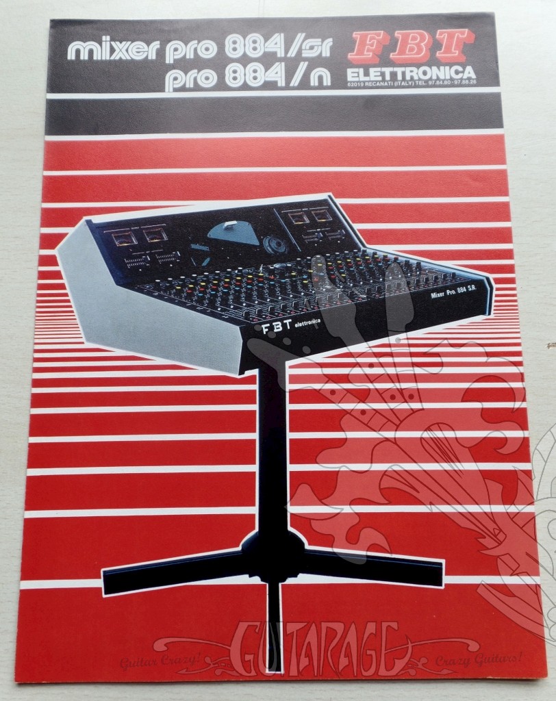 Fbt Combiners FBT Full product range folded brochures lot konvolut - 7 pcs - 1981 ...