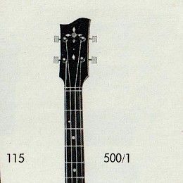 1955, '56, '57 Höfner 500/1 violin bass, Senator Archtop, Flattop Hopf headstock logo inlay 6b