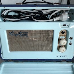 1962 blue Hagstrom 26 case tube amplifier, made in Sweden1