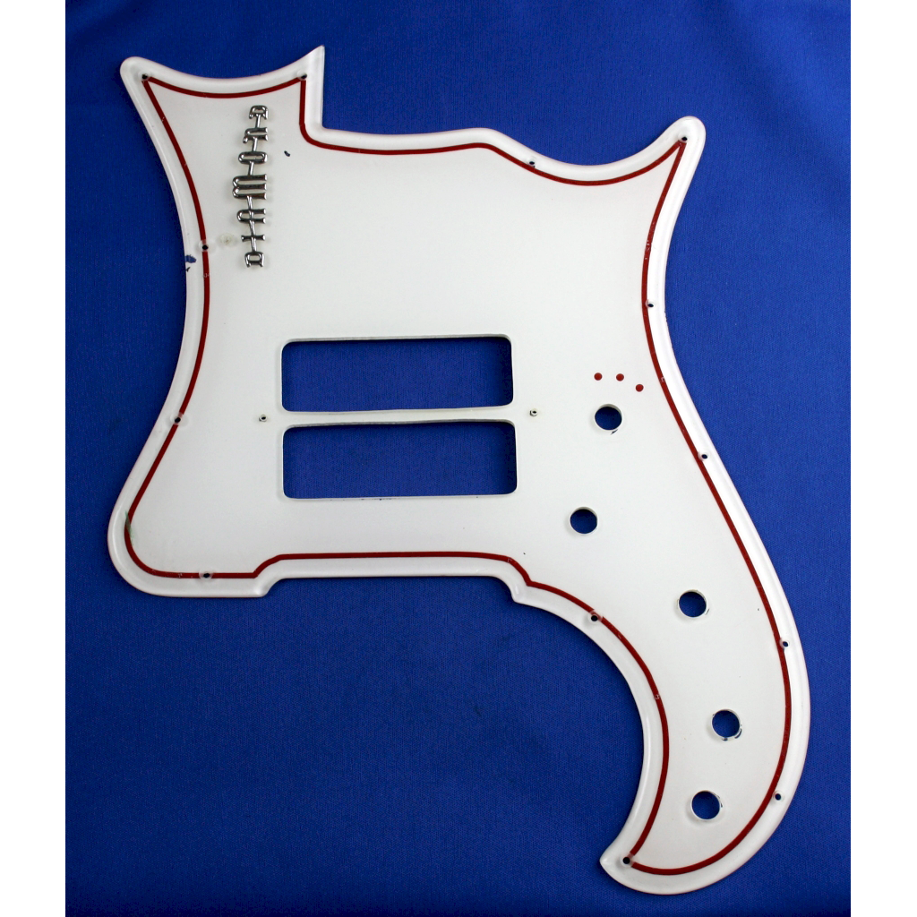 Diamond Ranger bass guitar pickguard white 1960s Italian Guitarage.nl