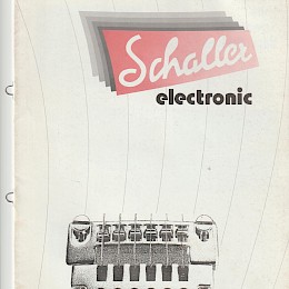 1970s Schaller Electronic Catalog made in Germany 1