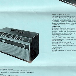 1960 70s Selmer London Düsseldorf Electronics guitar amp folded brochure 2