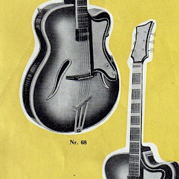 1961 Meinel & Herold Guitars Akkordeons folded brochure DDR Germany 6b