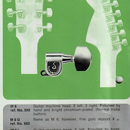 Schaller M6 G guitar tuner gitarren mechanik made in Germany 1960er 70er 3