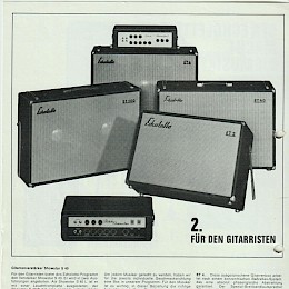 1968 Echolette Amps, speakers and mics folded brochure prospekt 02