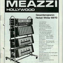 1969-70 Meazzi Hollywood full line instrument catalog prospekt for MCM München 1