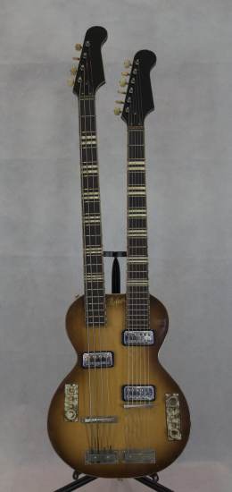 1962 Höfner 191 sunburst doubleneck guitar & bas made in Germany 1