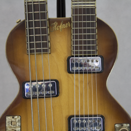 1962 Höfner 191 sunburst doubleneck guitar & bas made in Germany 3