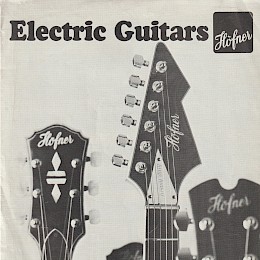 1970s Höfner guitars folded brochure made in Germany 1