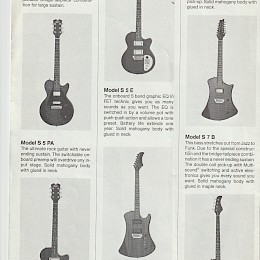 1970s Höfner guitars folded brochure made in Germany 2