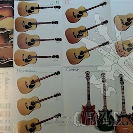 Epiphone guitar catalog poster sticker owners manual lot 3