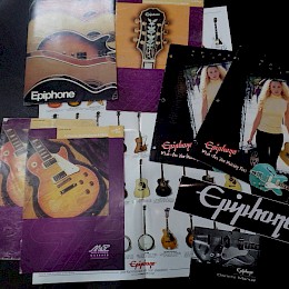 Epiphone guitar catalog poster sticker owners manual lot 1