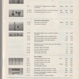 Hofner parts & accessoires catalog 1985 a