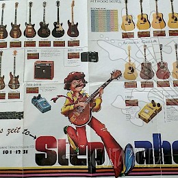 Ibanez guitar catalog brochure poster lot - 11 pieces! d
