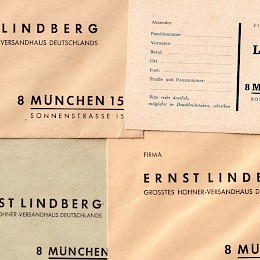 Lindberg 1962 catalog order forms envelopes pricelist German 12
