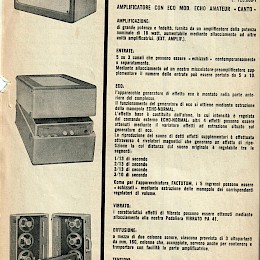 Meazzi nr175 amps, echo units & mics music instrument catalog prospekt 1962 made in Italy 6