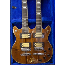 1980s Eko DM-18 doubleneck guitar including case, made in Italy! 2