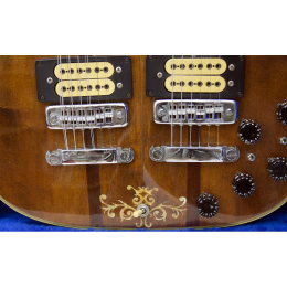 1980s Eko DM-18 doubleneck guitar including case, made in Italy! 5