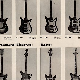 1970s Teisco for MCM instruments keyboards guitars amps folded brochure prospekt 4a