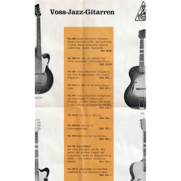 Voss jazz guitars gitarren brochure made in Germany