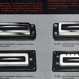 Schaller Electronic guitar bass pickups folded brochure including pricelist 1976 made in Germany 3