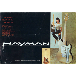 1970 Hayman guitars folded brochure, made in UK
