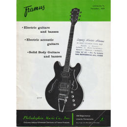 1969 Framus guitar bass folded brochure for US market!